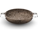 Brioni Stone-Age Terra 22 cm Çizilmez Yanmaz Yapışmaz Indüksiyonlu Sahan - Diğer - Kahverengi