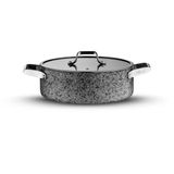Brioni Stone-H İndüksiyon Tabanlı Çizilmez Basık Tencere - 30 Cm