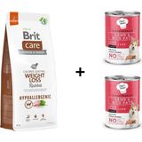 Brit Care 12 kg Hypo-Allergenic Weight Loss Tavşan Etli Dengeleyici Yetişkin Köpek Maması + 2x400 gr Chefs Choice Kuzulu Pirinçli Ezme Yetişkin Köpek Konseve Maması