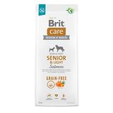 Brit Care 12 kg Senior Light Kilo Kontrolü ve Deri Tüy Hassasiyeti Olan Yaşlı Köpekler İçin Tahılsız Somon Balıklı Kuru Mama