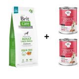 Brit Care 12 kg Skin Coat Somonlu Tahılsız Büyük Irk Yetişkin Köpek Maması + 2x400 gr Chefs Choice Kuzulu Pirinçli Ezme Yetişkin Köpek Konseve Maması