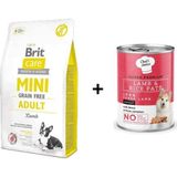 Brit Care 2 kg Kuzu Etli Tahılsız Küçük Irk Köpek Maması +400 gr Chefs Choice Kuzulu Pirinçli Ezme Yetişkin Köpek Konseve Maması