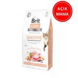 Brit Care Hypoallergenic Sensitive Hindi Ve Somon Etli Hassas Tahılsız Kedi Maması 1 Kg Açık