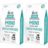 Brit Care Light & Sterilised, Minik Irk - Kısırlaştırılmış Köpekler İçin, Tahılsız, Hipoalerjenik Tavşan Etli Ve Somon Balıklı Kuru Mama, 2 kg (2 paketi)