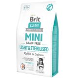 Brit Care Mini Light Kısırlaştırılmış Küçük Irk Tahılsız Köpek Maması 2 kg + Temizlik Mendili