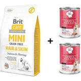 Brit Care Tahılsız Hair Skin Ringa ve Somonlu Köpek Maması 7 kg + 2 Adet Chefs Choice Kuzulu Pirinçli Ezme Yetişkin Köpek Konseve Maması 400 gr