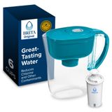Brita Küçük 6 Bardak Su Filtresi Sürahi, 1 Filtre İçerir, Turkuaz