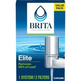 Brita Lavabo için Su Filtresi, Musluk Suyu için Musluk Montajlı Su Filtrasyon Sistemi, Kurşun% 99'unu Azaltır, Krom
