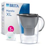 BRITA Marella XL 3x MAXTRA PRO Pure Performance Filtreli Su Arıtma Sürahisi – Grafit (3,5L)