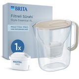 Brıta Style Essential Xl 1 X Maxtra Pro Pure Performance Filtreli Su Arıtma Sürahisi – Kum Beji (3,6L)