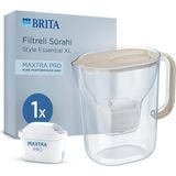 Brıta Style Essential Xl 1 x Maxtra Pro Pure Performance Filtreli Su Arıtma Sürahisi – Kum Beji - Çok Renkli - Genel