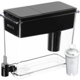 BRITA XL musluk ve içme suyu için 1 standart filtreli su filtresi dispenseri, 2 ay dayanır, 27 bardak kapasiteli, BPA içermez, siyah
