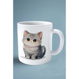 British Shorthairt Kedi Isimli Kişiye Özel Baskılı Kupa Bardak Yavru