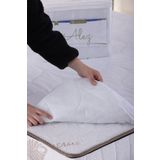 Britishome Bedding Çift Kişilik 140-190 Yatak Koruyucu Alez Kapitoneli Tam Kenar Lastikli-fitted Alez