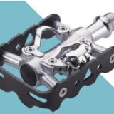 Briviga Bisiklet Pedal Hf-707 Mtb/Trekkıng Tek Taraf Kilitli Alüminyum Barrel Cr-Mo Mil Gümüş 101X63mm 328G/Pr