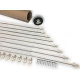 Briz Perde Cubugu 40 - 60 Cm 8 Lı Paket Ayarlanabilir Aluminyum Kapi Pencere Briz Cubugu