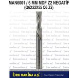 Brk 6 mm Negatif Karbür Freze