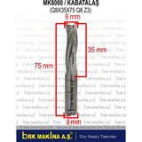 Brk 8 mm Ağaç Kabatalaş Cnc Karbür Freze