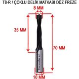 Brk 8 mm Sağ Çoklu Delik Matkabı Freze