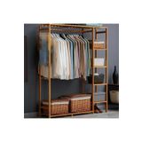 BRK Design Açık Ahşap Raflı Gardırop