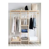 BRK Design Ahşap Açık Gardırop 150x140x35