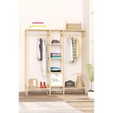 BRK Design AHŞAP AÇIK GARDIROP ÇOK AMAÇLI KÜÇÜK İNDİGO 150*140*27