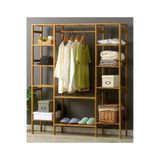 BRK Design Ahşap Ahşap Gardırop 150 X 140 X 30 Cm Açık Gardırop Elbise Askılığı