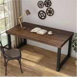 BRK Design Ahşap Doğal Kütük Yemek / Toplantı / Çalışma Masası - Ceviz - 130X80