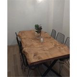 BRK Design Brk Desıgn Boyalı Dalgalı Lüx Kütük Masa - 80X140