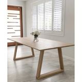 BRK Design Brk Desıgn Kütük Doğal Ahşap Ayaklı Masa - 80X160