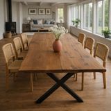 BRK Design Doğal Ahşap Çalışma Masası Bilgisayar ve Ofis Masası - Kahverengi - 160x80