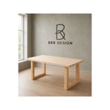 BRK Design Düz Ahşap Ayaklı Doğal Çam Yemek Masası 80x120_M1-02