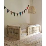 BRK Design Montessori Yer Yatağı Ayaksız Ahşap Çocuk Karyolası - 120 x 200 cm