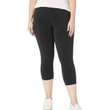 Brl Textil Capri Kadın Tayt Siyah Büyük Beden Dokuma Özellikli Tüm Sezonlar İçin Rahat Kullanım - 60 cm