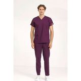 BRL Üniforma Koyu Mürdüm Likralı Doktor ve Hemşire Forması Unisex Cerrahi Takım | Brl Scrub - 2XS