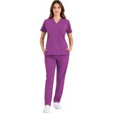 BRL Üniforma [logosuz] Mor / Byzantium Likralı Doktor ve Hemşire Forması Unisex Cerrahi Takım | Brl Scruble