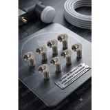 BRMK STORE 10 Adet 90 Derece L Tip Vidalı Metal F Konnektör Uydu Anten Lnb Kablo Ucu Konnektör x10 ADET