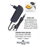 BRMK STORE Şarjlı Matkap Için Şarj Adaptörü 12 Volt Li-on Pil Şarjlı Yedek pil Üniversal Batarya şarjı 18650 (3.5x1.35)