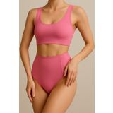 BRNCY Pembe SculptFit Yüksek Bel & Toparlayıcı & Şekillendirici Bikini Altı