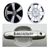 Broadway Kapı Kolu Jant Sticker (10 Adet) Etiket Yapıştırma Z28