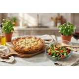 Broart Borart Petek Desenli Yuvarlak Cam Tepsi – İkili Set - 145322
