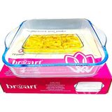 Broart Br-Art Fırın Tepsi Cam Kare Küçük Sade Borcam 45034 - 20 x 20 cm