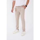 BROCARD Erkek Kışlık Jogger Slimfit Bel Yarım Lastikli Bej Kumaş Pantolon