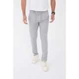 BROCARD Erkek Kışlık Jogger Slimfit Bel Yarım Lastikli Gri Kumaş Pantolon