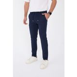 BROCARD Erkek Kışlık Jogger Slimfit Bel Yarım Lastikli Lacivert Kumaş Pantolon
