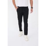 BROCARD Erkek Kışlık Jogger Slimfit Bel Yarım Lastikli Siyah Kumaş Pantolon