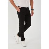 BROCARD Erkek Likralı Slim Fit Siyah Chino Pantolon