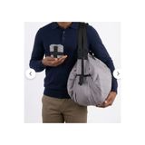 BROCARD Katlanabilir Akordeon Çanta - 2'si 1 Arada Büzgülü Sırt Ve Omuz Çantası Spor Seyahat Alışveriş Gri
