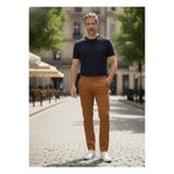 BROCARD Kışlık Gabardin Chino Pantolon Regular Fit Erkek Camel