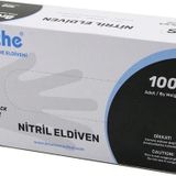 Broch S Beden Siyah Pudrasız Nitril Muayene Eldiveni 100lü